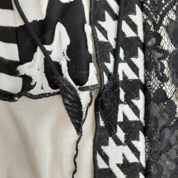 Vintage Lee Anderson Contrast Duster Cardigan Bell Sleeve Wrap Kimono Caftan S - Picture 9 of 15